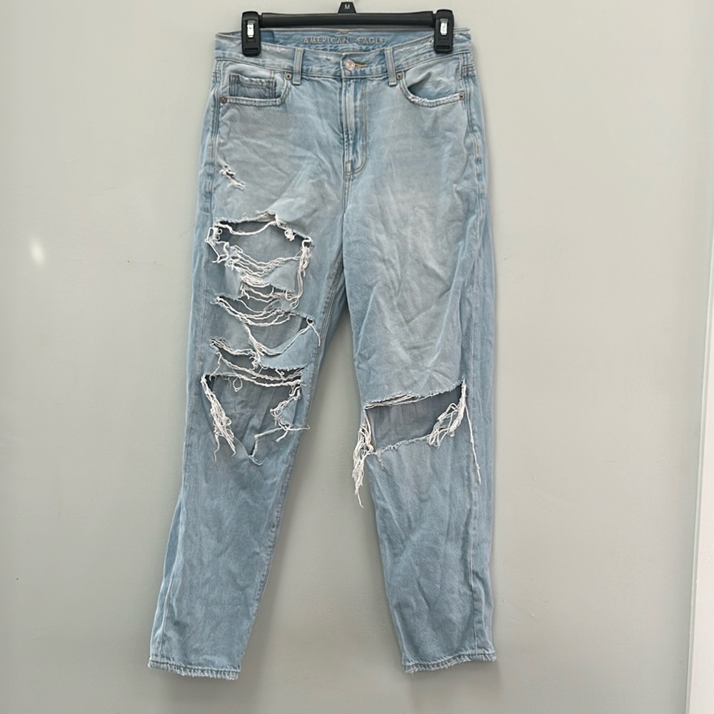 Light wash ripped jeans